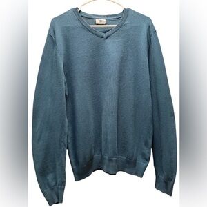Old Navy Men’s Cotton V-Neck Teal Sweater Size Medium